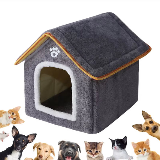 Pet House Removable Washable Cat House Puppy Cave Sofa Pet Bed House for Extra Small Dogs and Small and Medium Cats